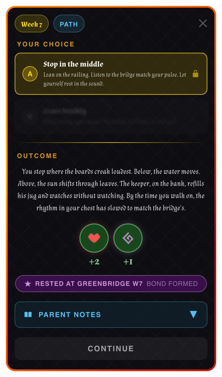 The outcome of an encounter, with rewards earned